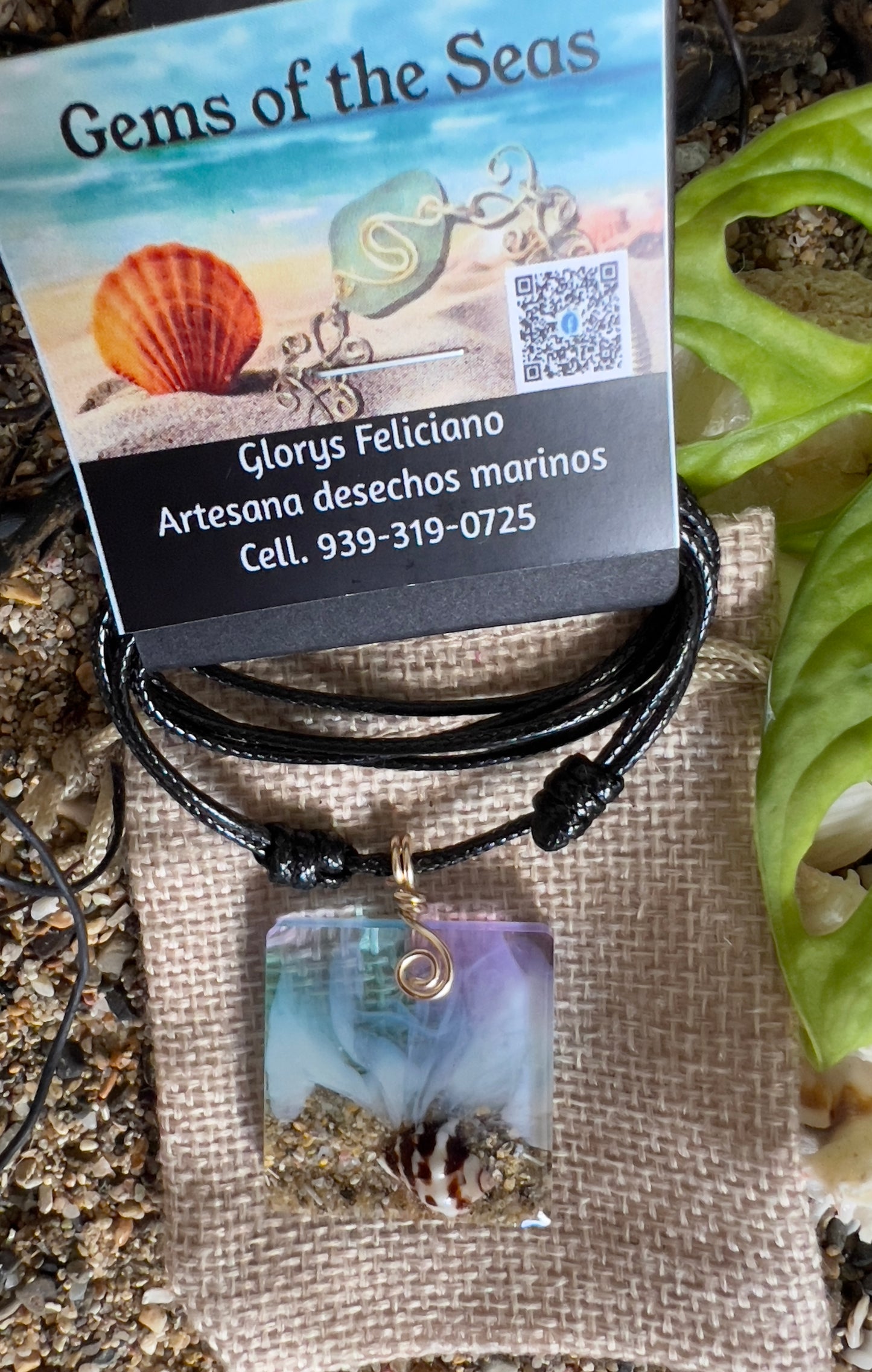 Collar Dije Efecto Mar