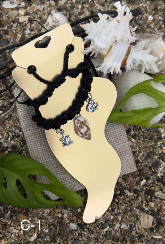Tobilleras con caracoles que llevan el mar contigo